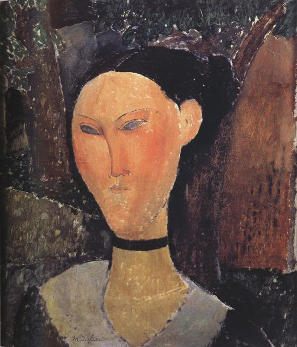 Amedeo Modigliani Woman with a Velvert Ribbon (mk39) oil painting picture